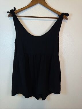 Princess Polly Black Tie-Shoulder Romper